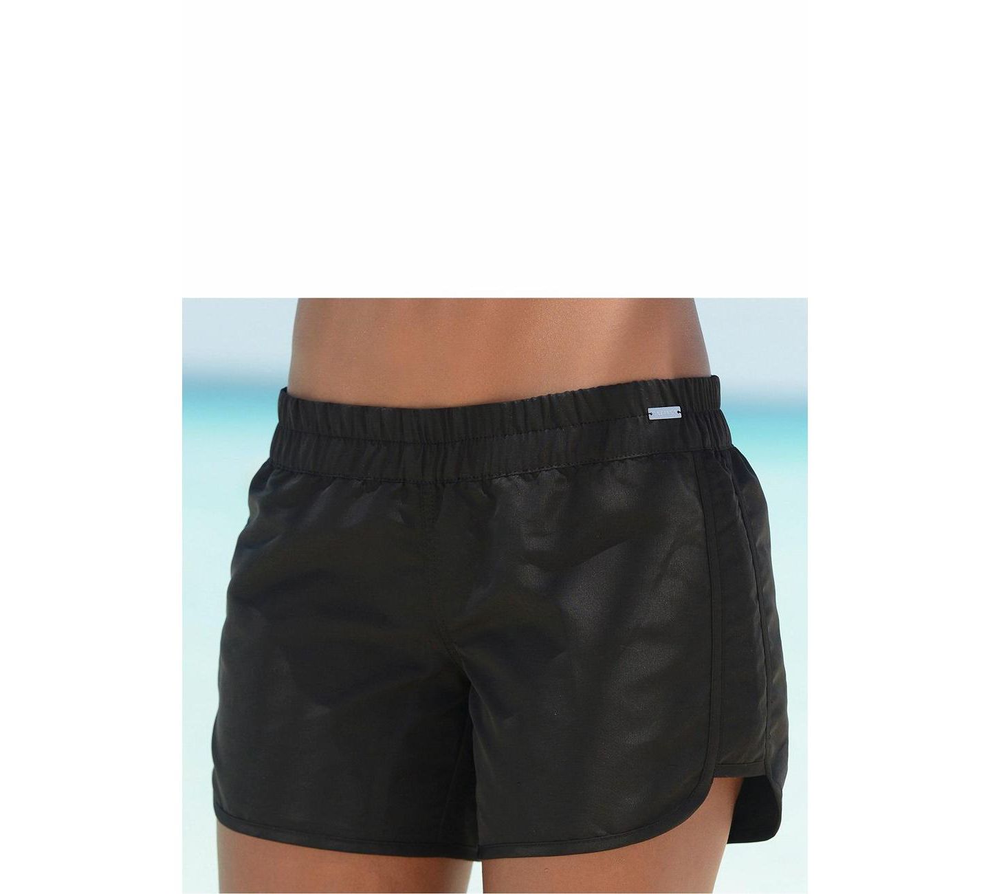 Женские пляжные шорты Lascana Sporty Everyday Comfort, цвет: Чёрный — фото 4