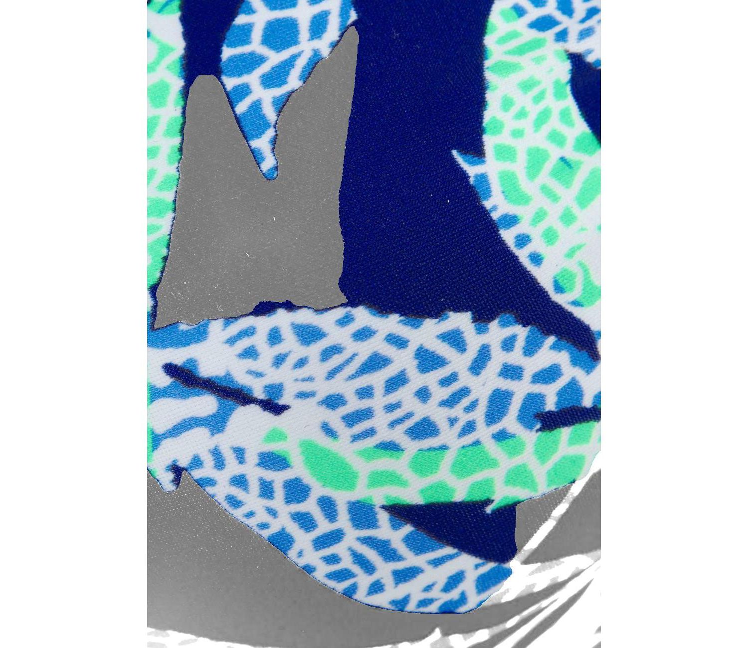 Women's Tropical Print High-Waist Underwire Bikini Top
