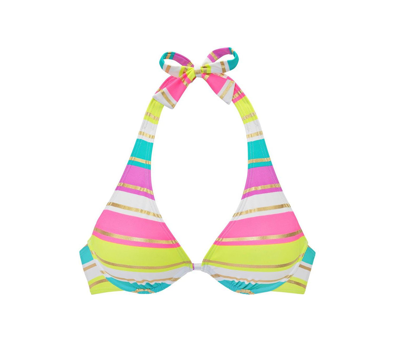 Women's Striped Everyday Comfort Underwire Bikini Top