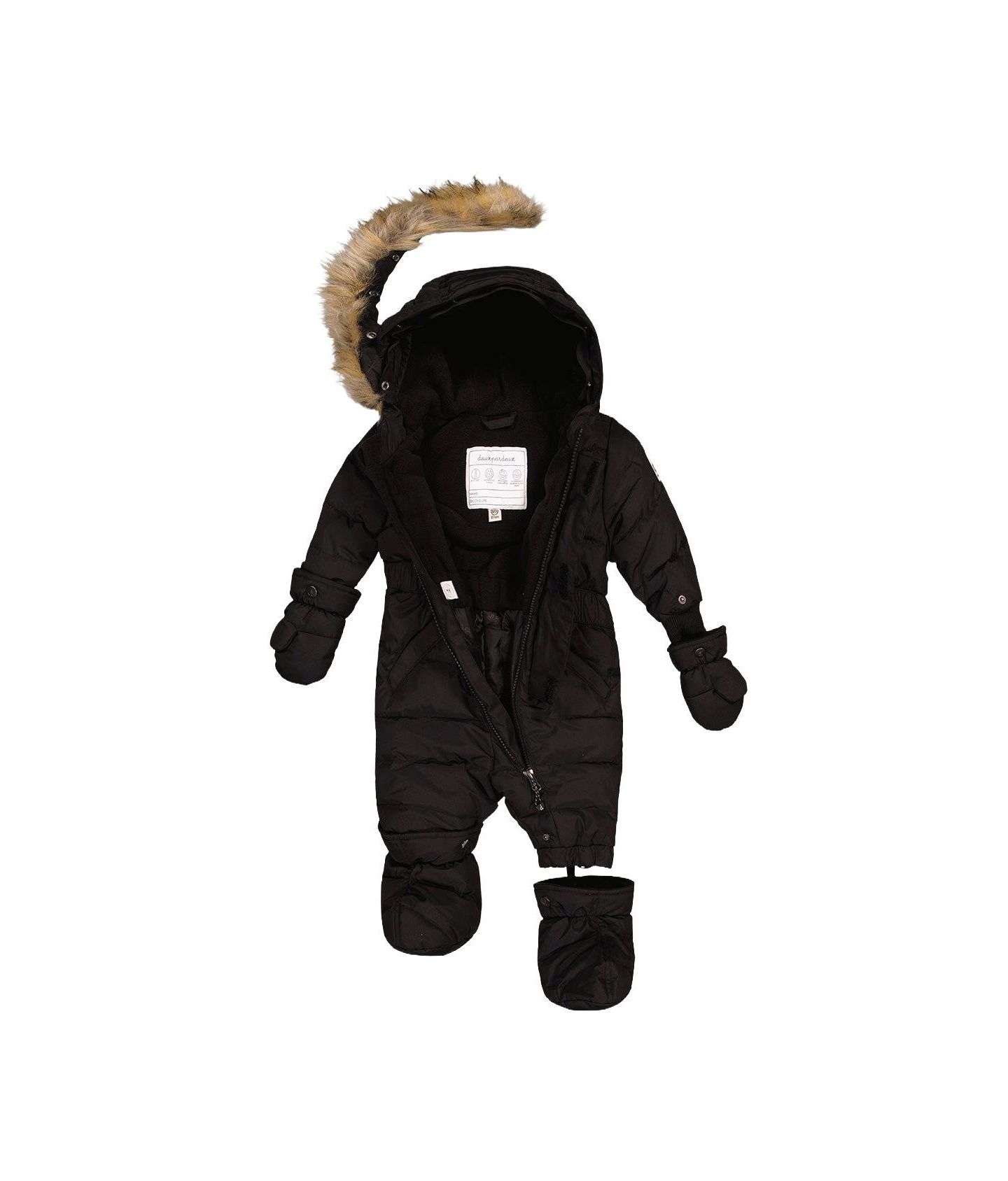 Комбинезон Deux par Deux ( 6M to 24M) Unisex Original One Piece Puffy Snowsuit with Removable Mittens and Boots для мальчиков-малышей, цвет: Чёрный — фото 7