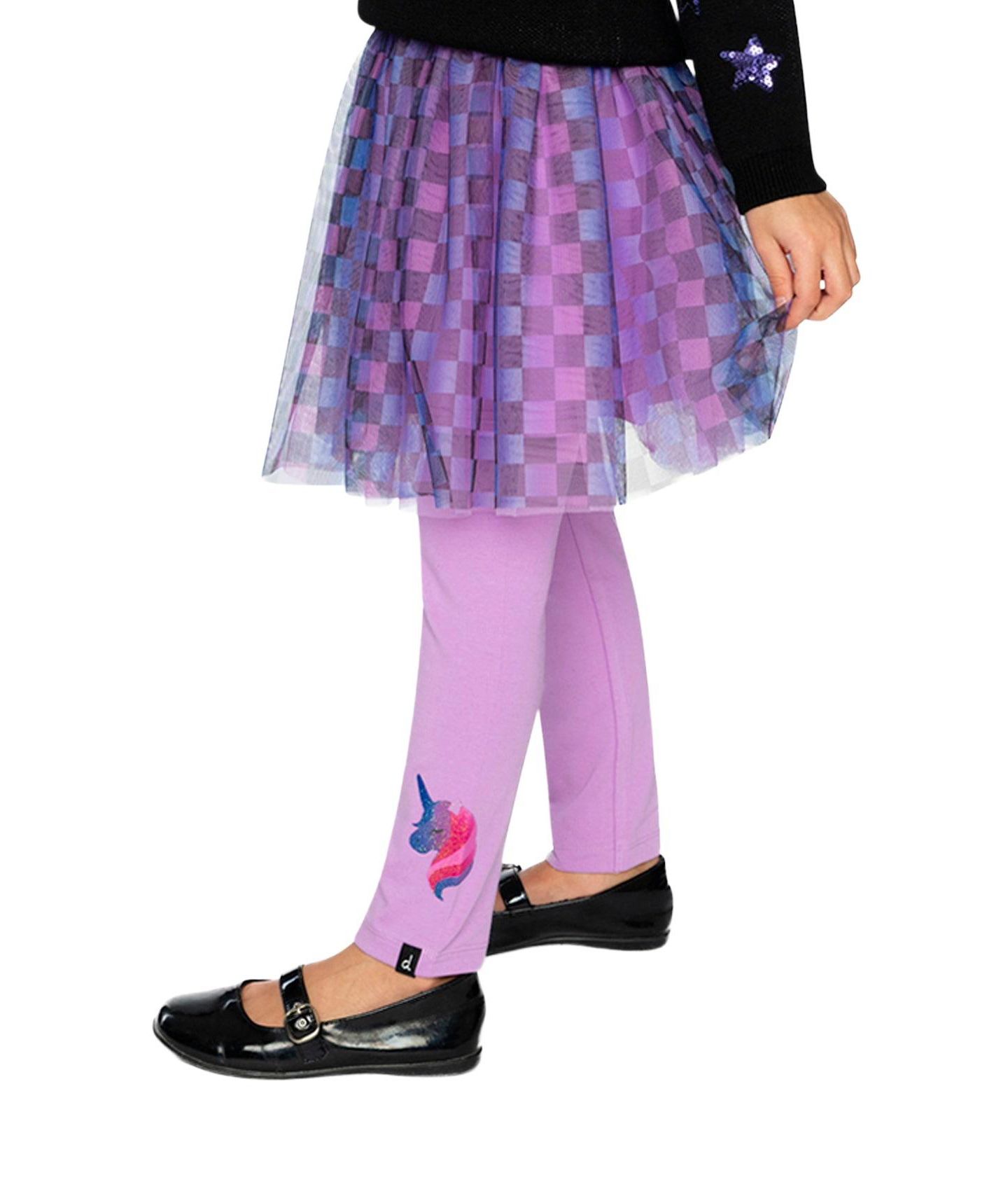 Юбка Deux par Deux (size 2T to 5T)Skirt Checkered для девочек-малышей, цвет: Чёрный с принтом — фото 4
