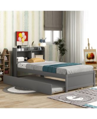 Bed with Trundle,Bookcase