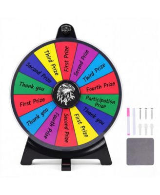 14-Slot Rewritable Blackboard Spinning Prize Wheel, Ages 3+