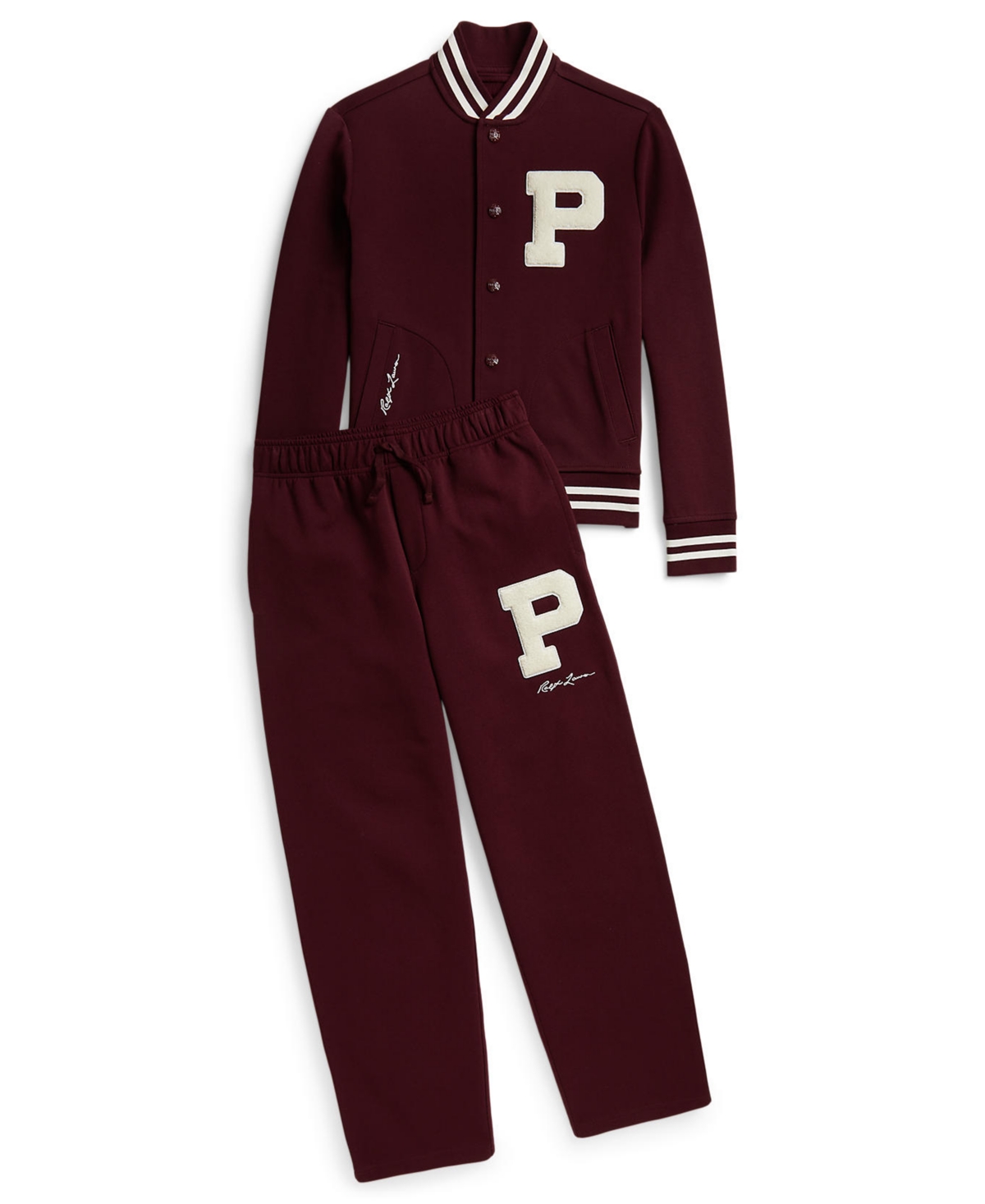 Polo Ralph Lauren Boys' 8-20 Double-Knit Letter Jacket