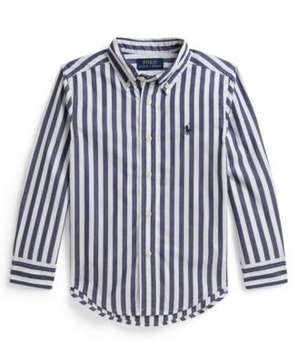 Boys' 2T-7 Striped Cotton Poplin Shirt