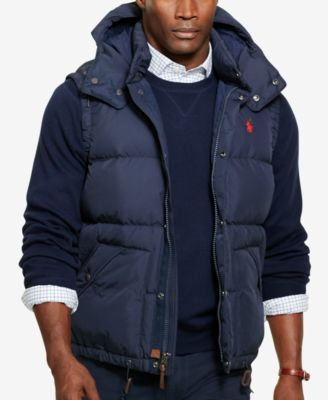 polo bubble vest with hood