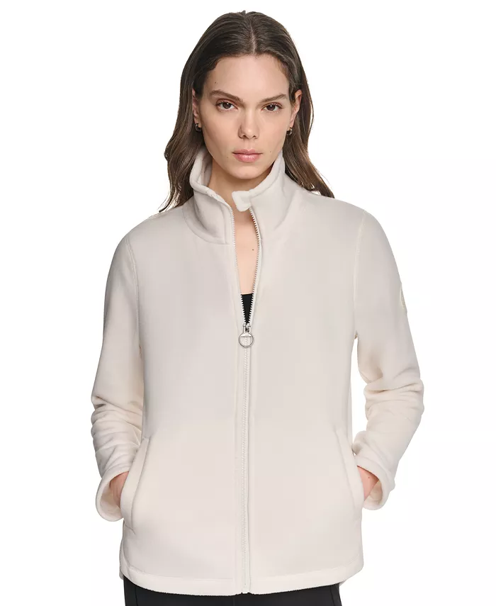 Women's Fleece Curved-Hem Zip-Up Jacket