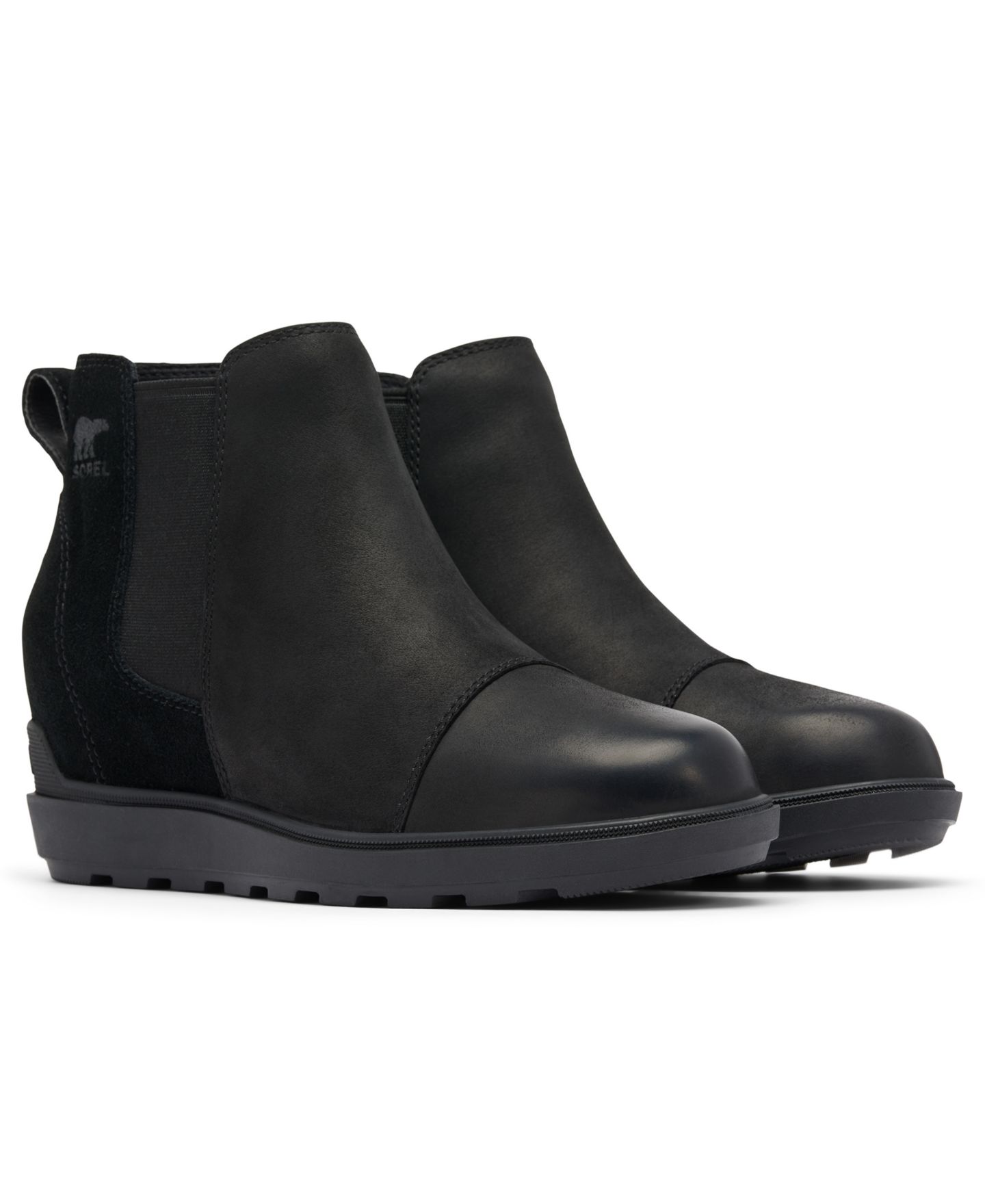 Женские ботинки Sorel Evie II Chelsea Slip-On Booties, цвет: Чёрный морской — фото 7