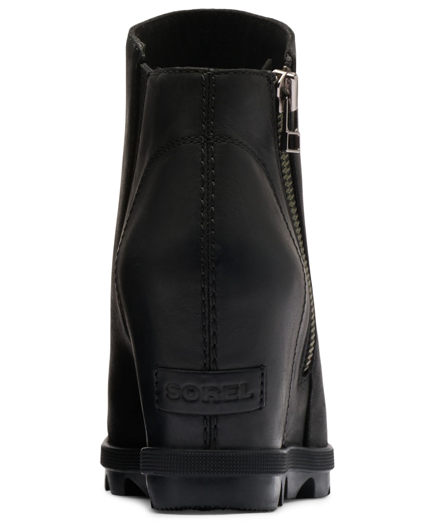 Женские ботинки Sorel Joan Rhapsody Zipper Wedge Booties, цвет: Чёрный — фото 3