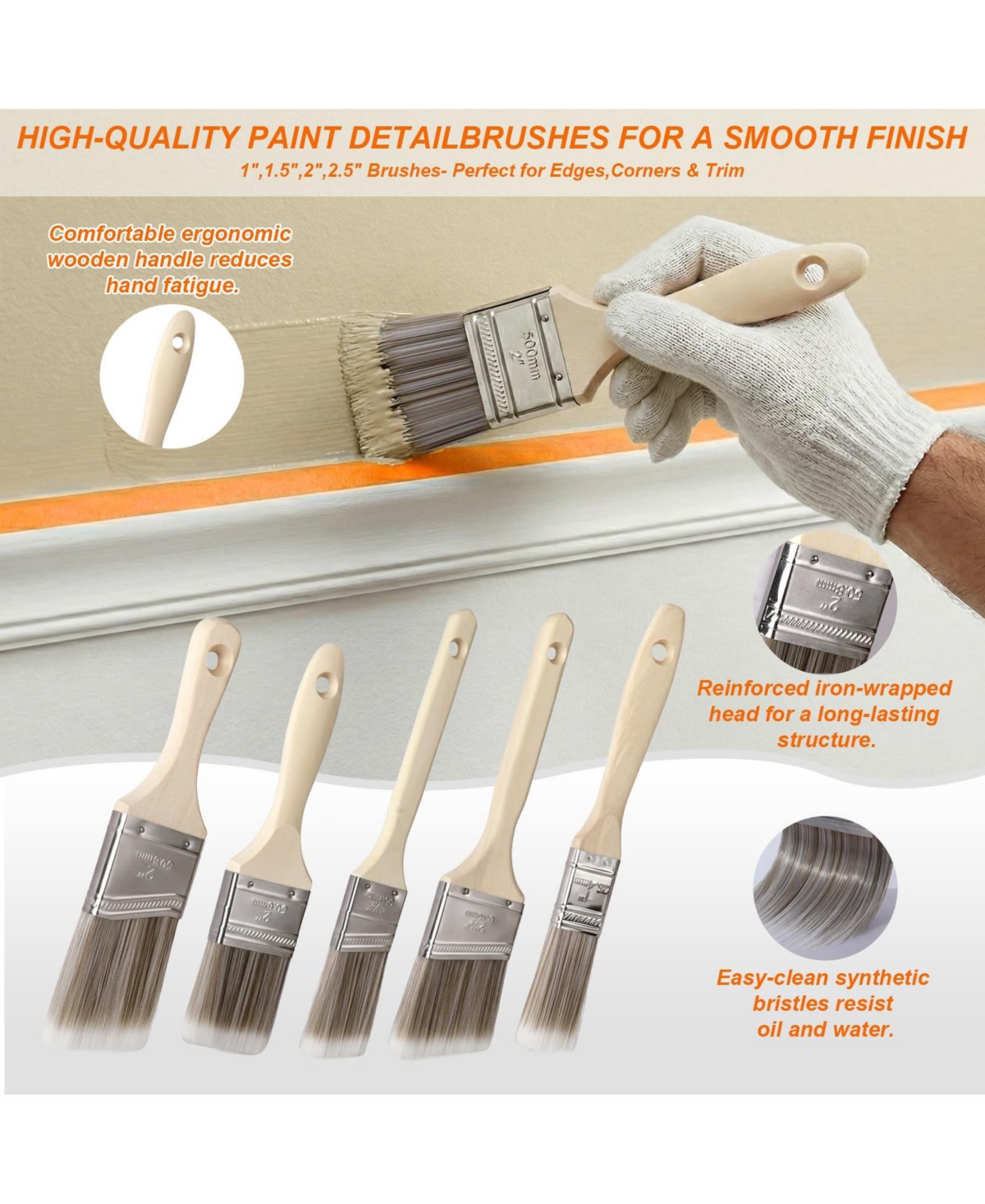 Xdovet Paint Roller Kit With Extension Pole Brush Set