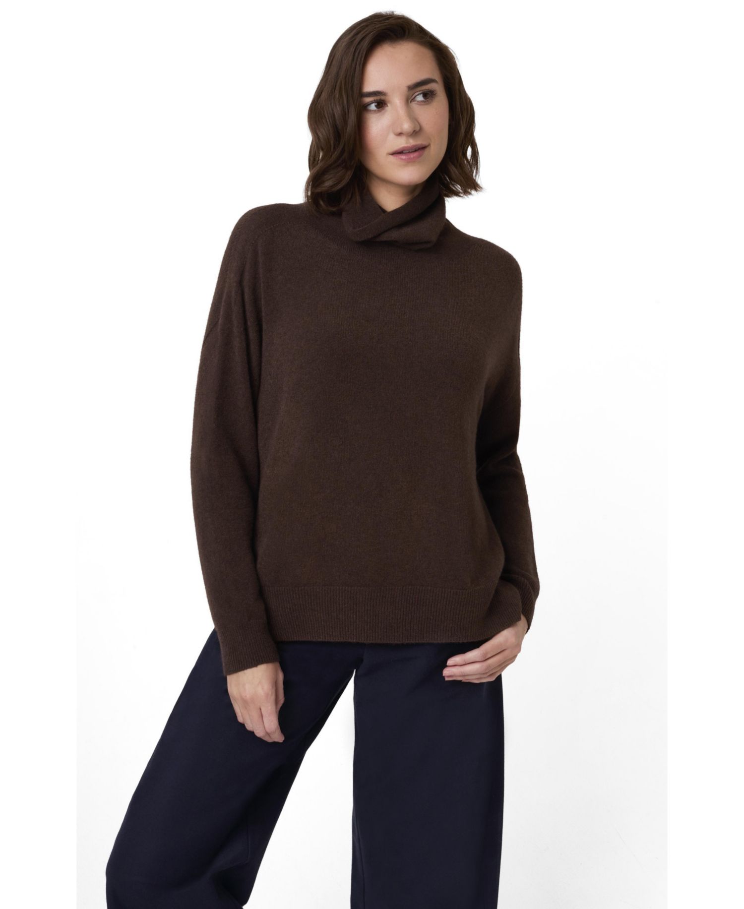 Women's Oversized Slouchy Roll Neck Jumper
