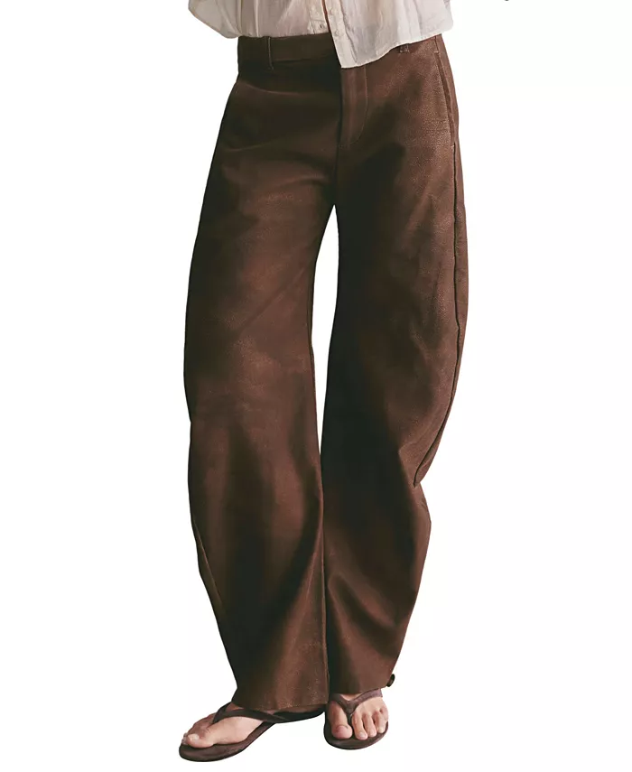 Women's Spotlight Faux-Suede Wide-Leg Trousers