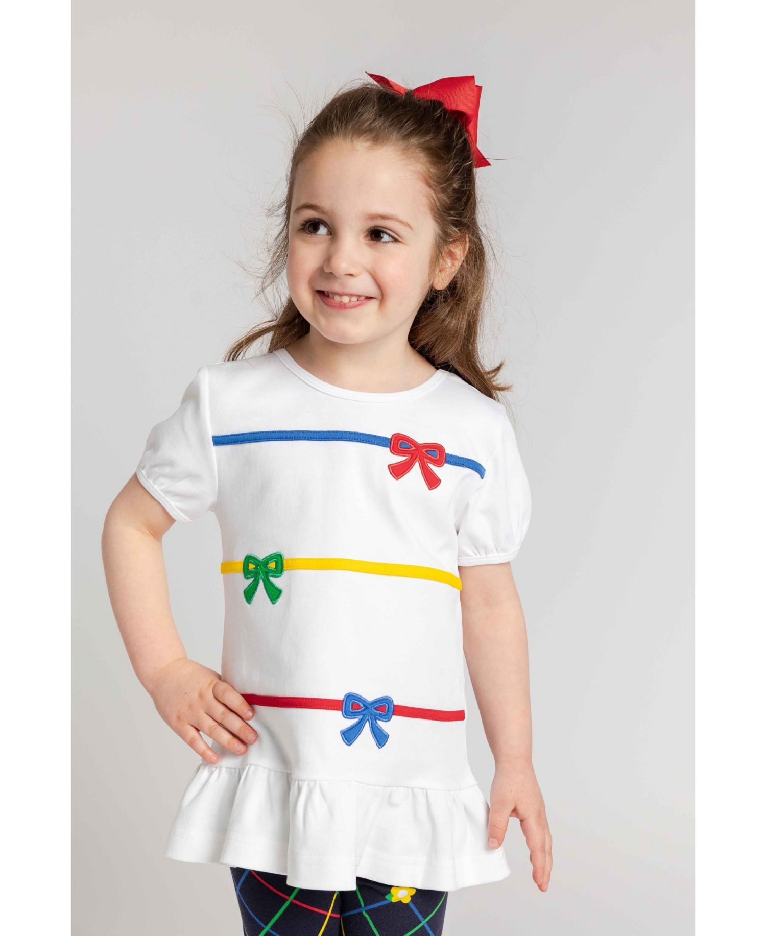 Little Girls 2T - 6X Knit Tunic And Printed Capri Leggings