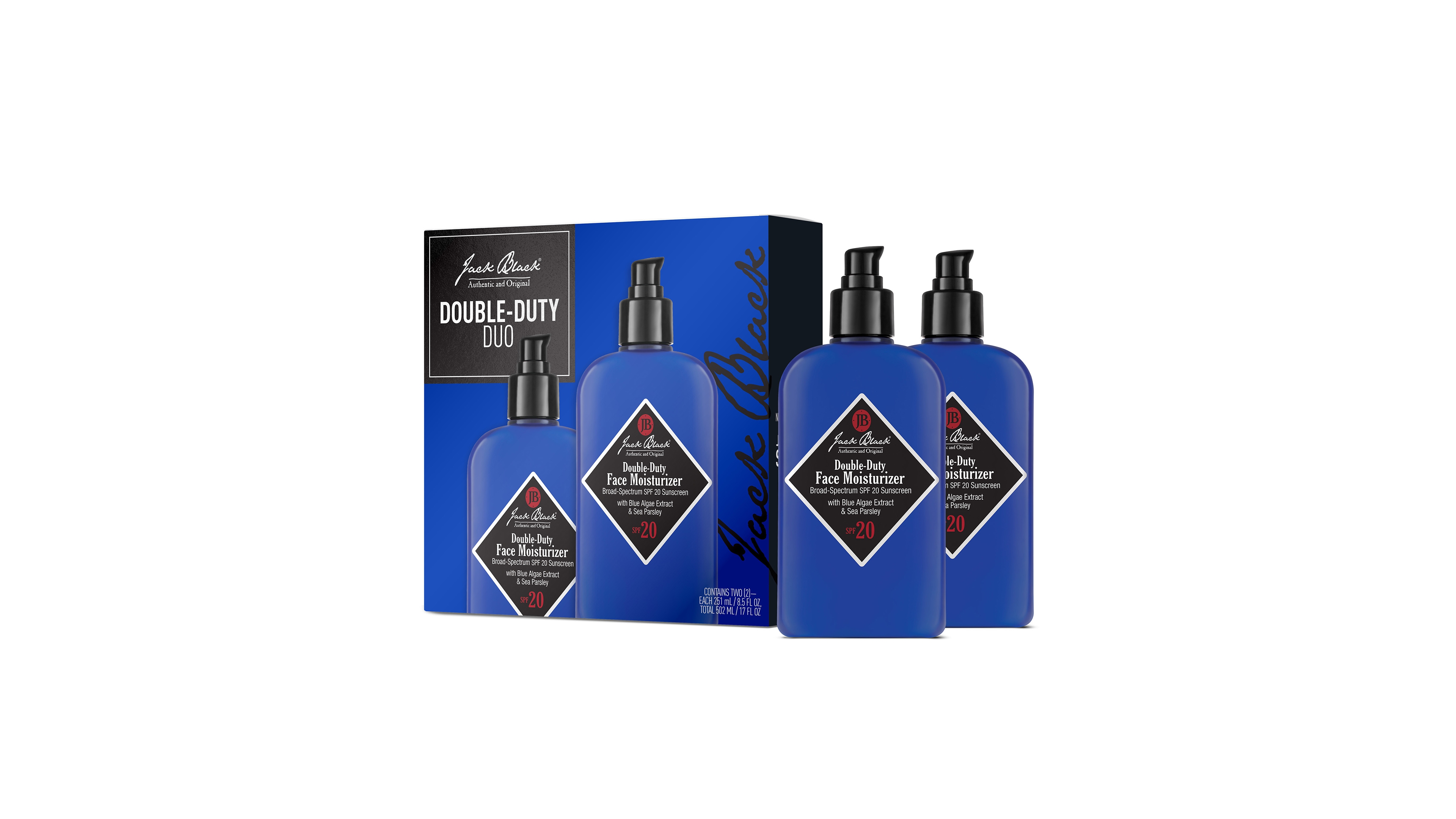 Jack Black Double Duty Moisturizer Gift Set, 2-Pack