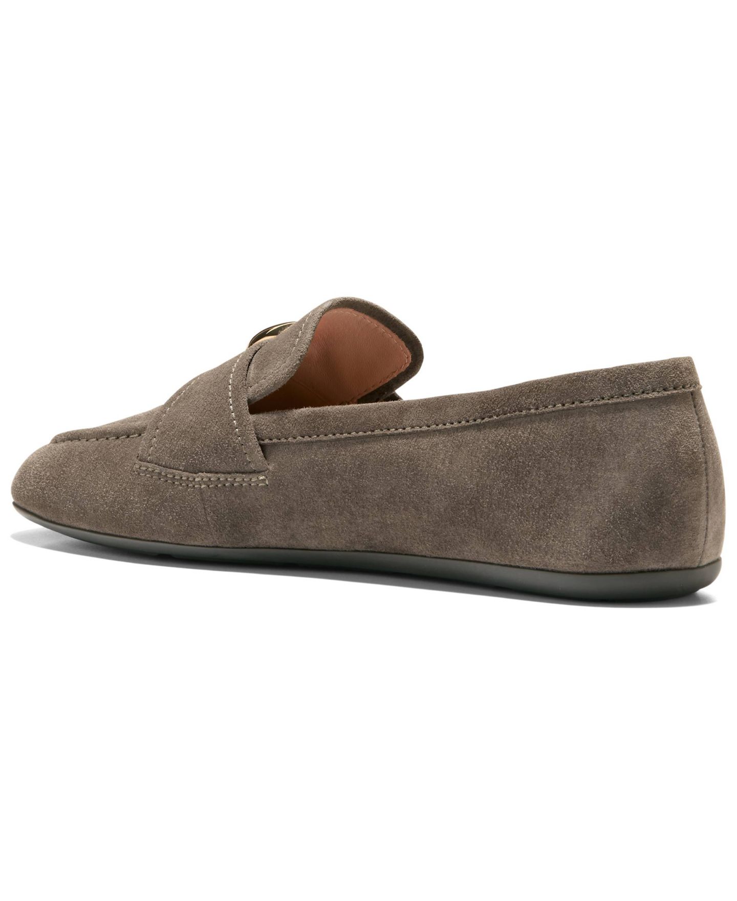 Женские туфли Cole Haan Grand Ambition Alette Slip-On Buckle, цвет: Оливковый замшевый — фото 3