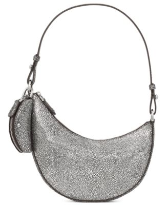 Metallic Dot Printed Small Shoulder Handbag