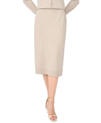 Women's Pull-On Pencil Knit Midi Skirt
