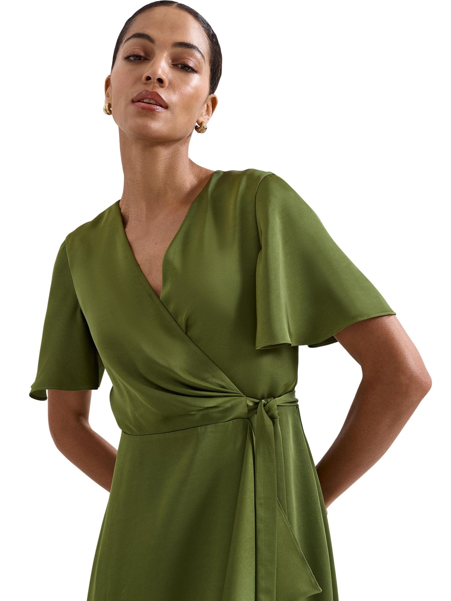 Women's Julissa V-Neck Satin Dress