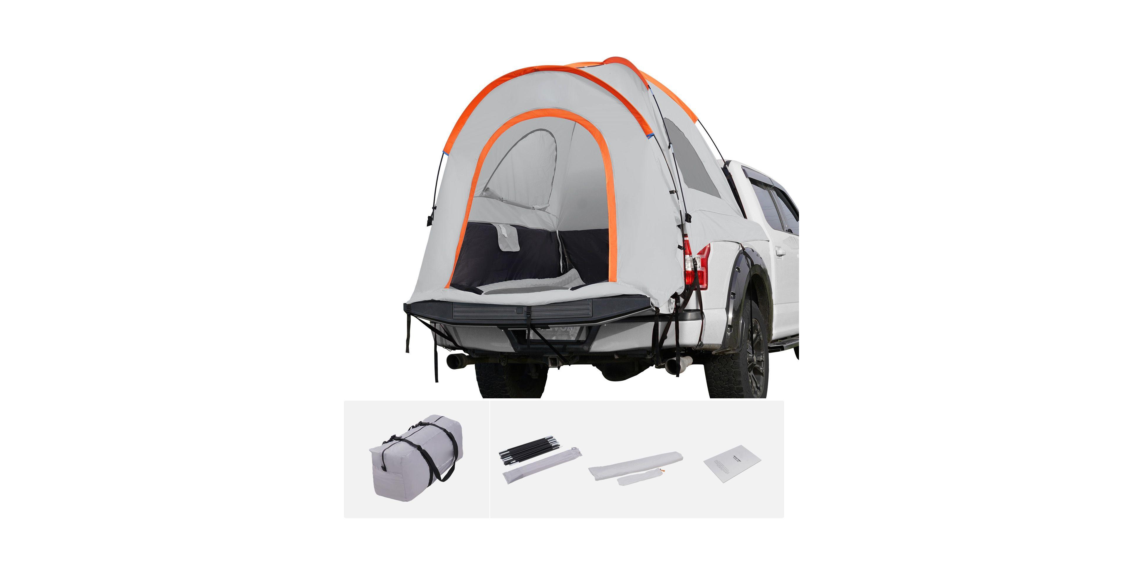 Mountaintop Truck Bed Tent, Pickup Tent, PU2000mm Waterproof Double Layer, Rain Layer and Carry Bag, Fits 2-3 People for Camping Trips