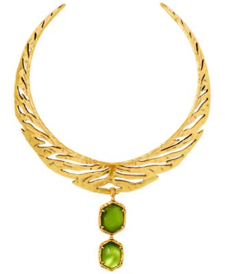 Imitation Pearl Tiger Striped Daphne Statement Necklace