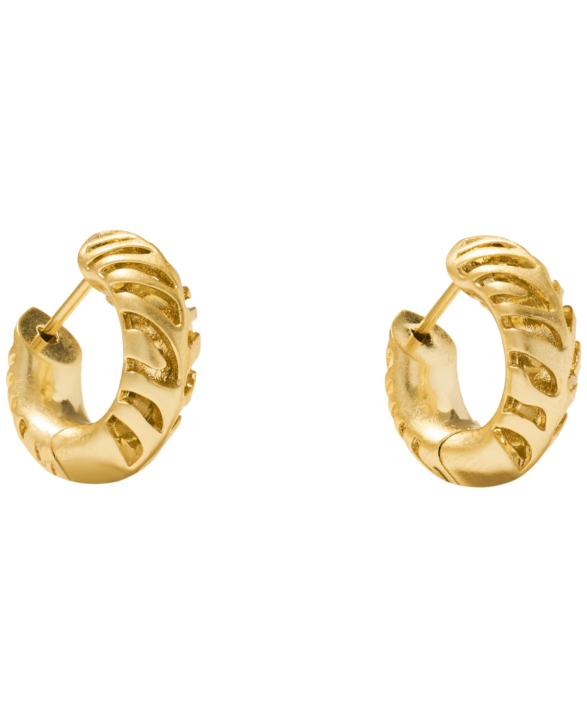 Kendra Scott 14k Gold-Plated Tiger Striped Mikki Huggie Earrings