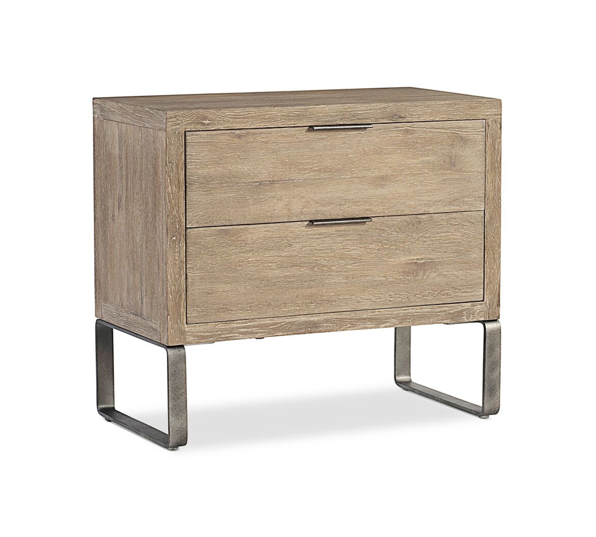 Bernhardt Tribeca 34" Wood Steel Base Nightstand
