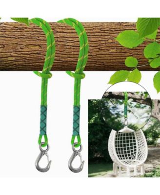 Heavy Duty Tree Swing Rope Kit Hammock Straps With Carabiners 2 Pack