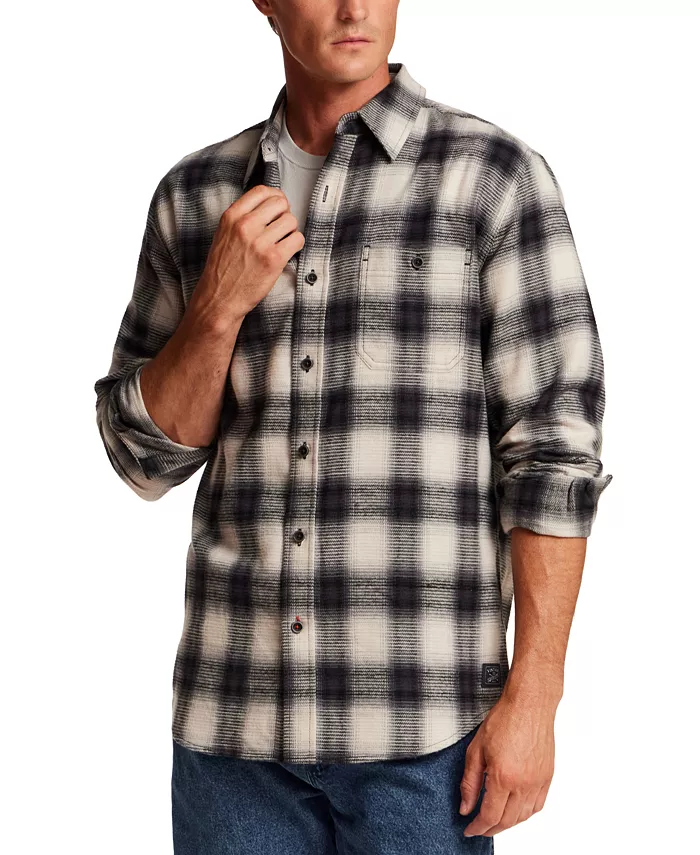 Men's Waffle Flannel Plaid Shirt - thumbnail 3