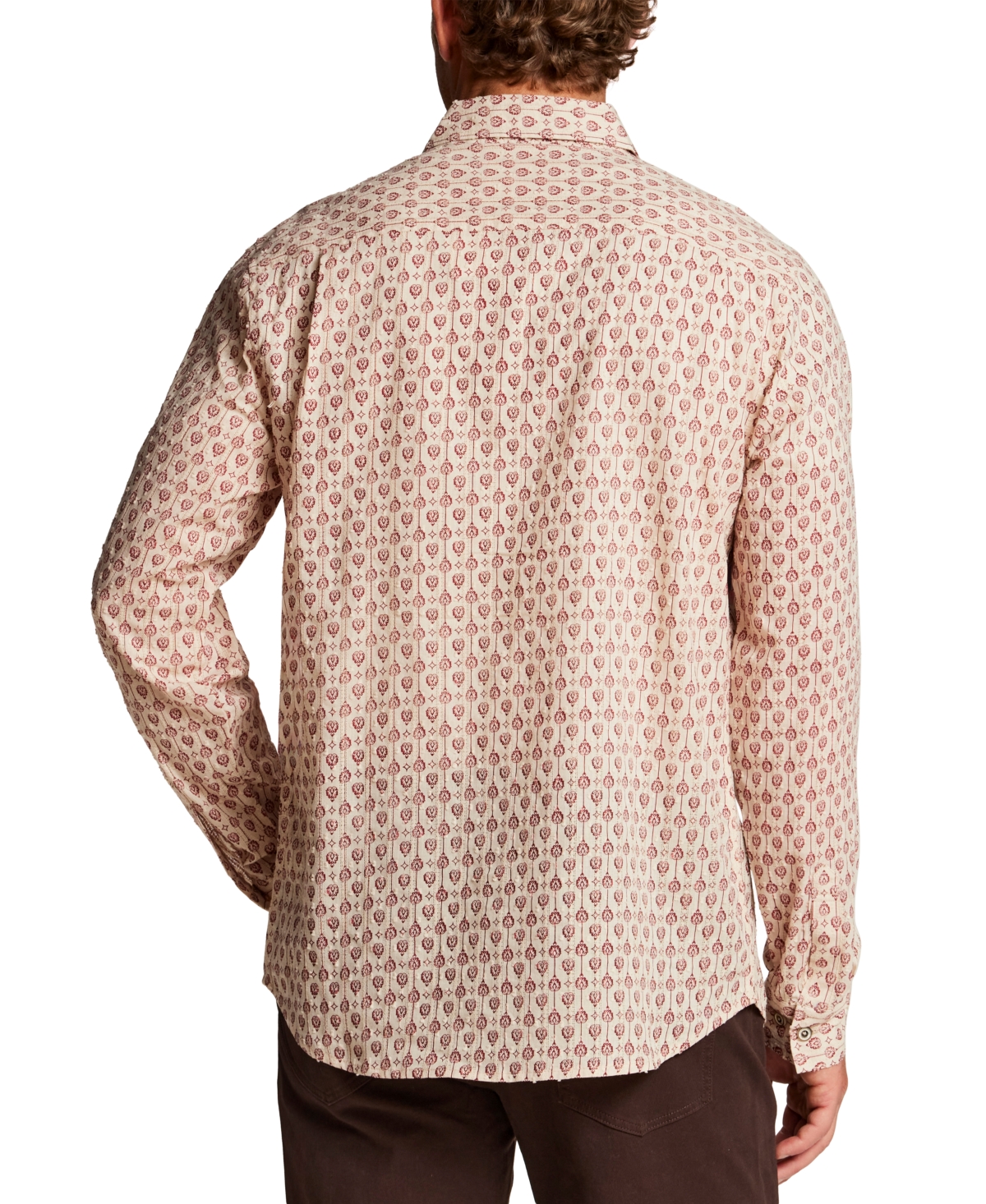 Weatherproof Vintage Men's Dobby Motif Holiday Print Shirt