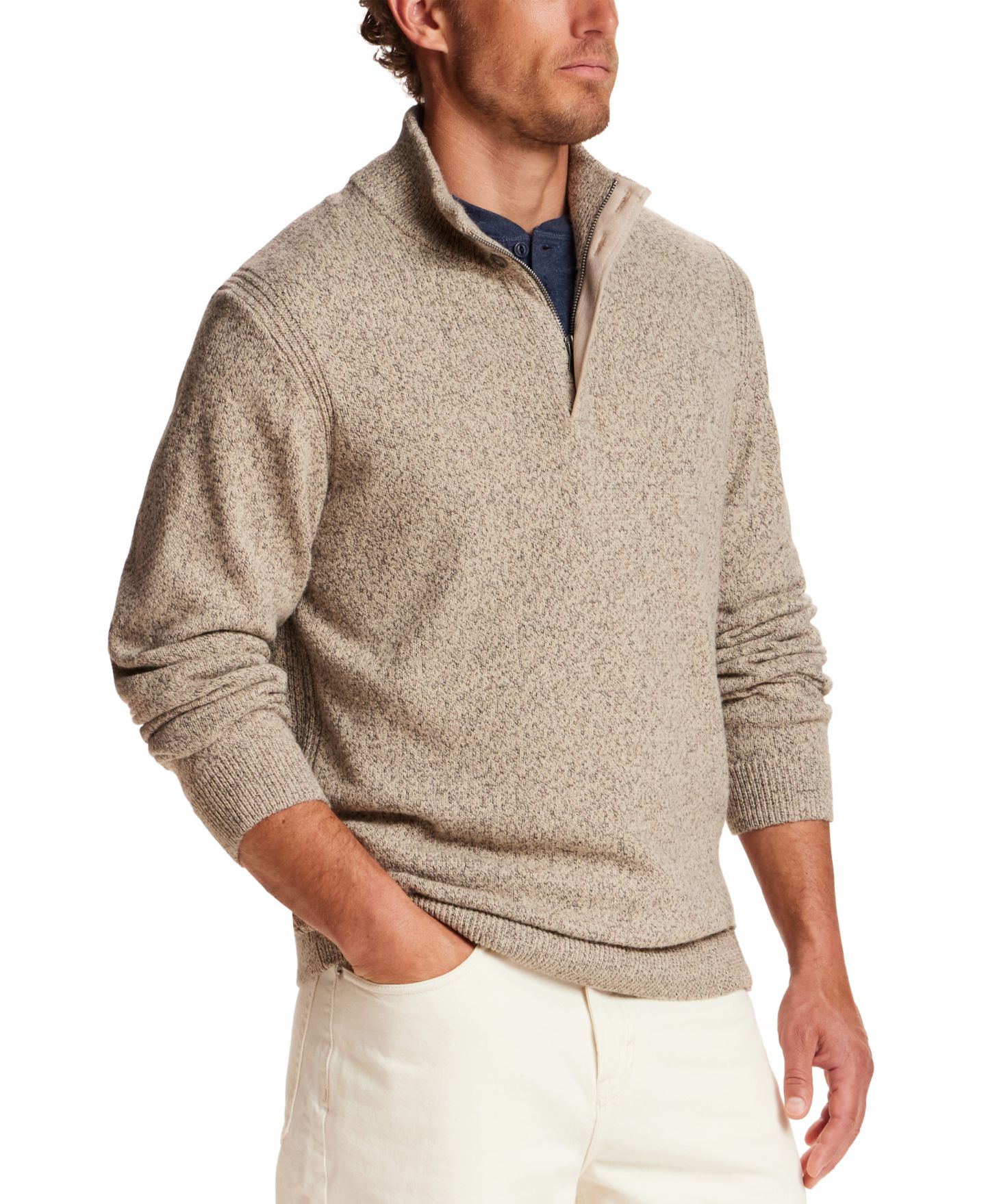 Мужской свитер Weatherproof Vintage Mixy Mock Neck, цвет: Granite — фото 3