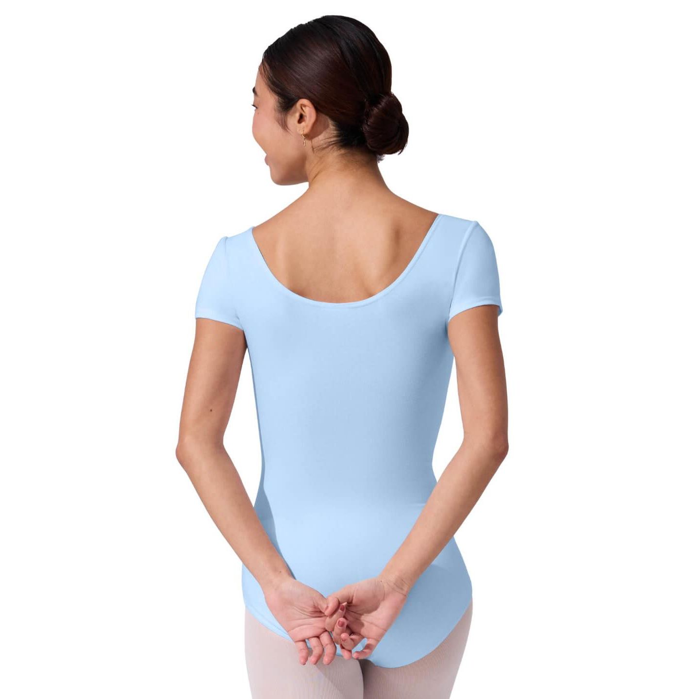 Женский топ Capezio Short Sleeve Leotard, цвет: Синий — фото 2