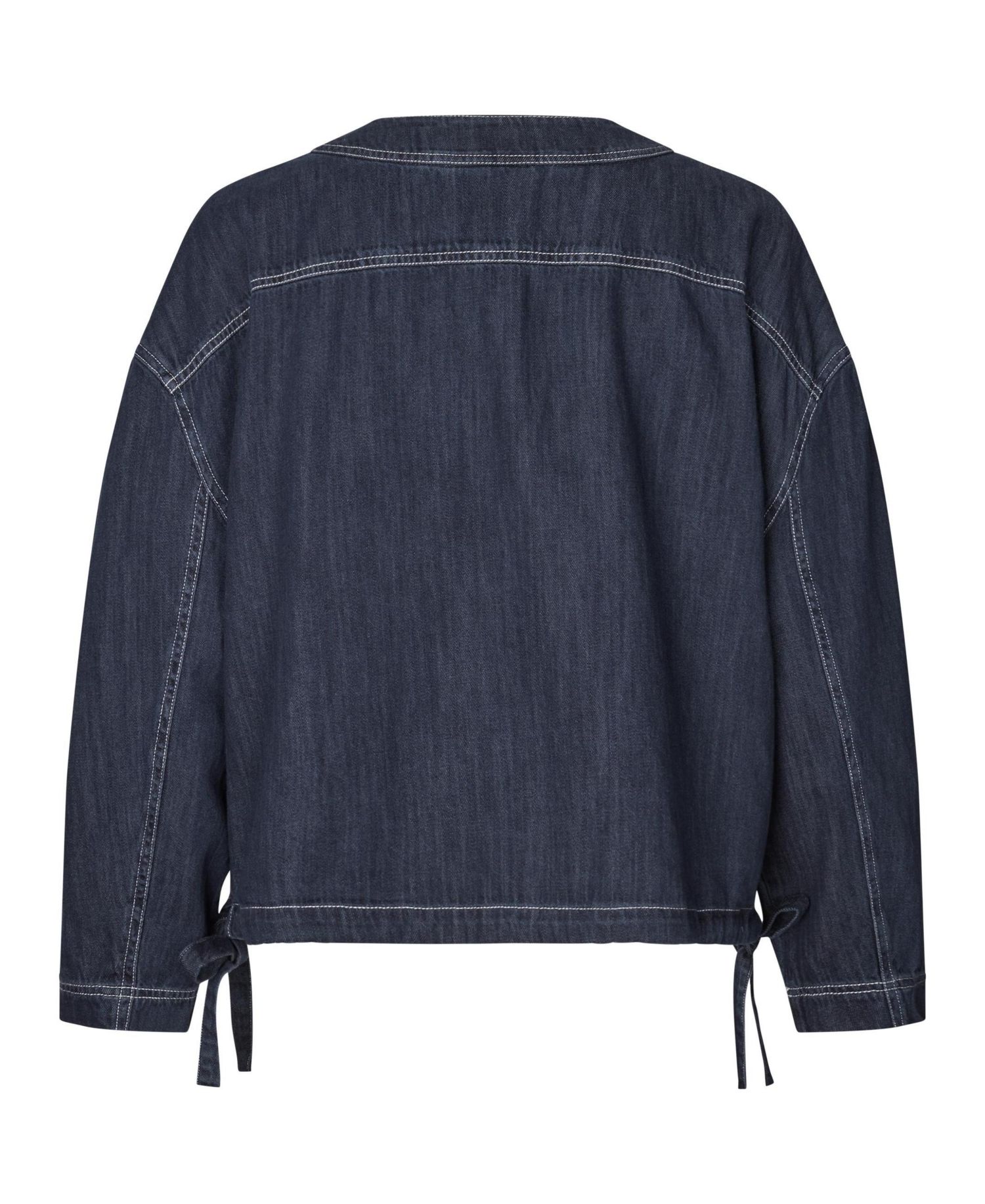 Women's Cropped-Denim Button-Front Jacket