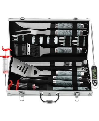 BBQ Grill Tools Set with Meat Injector