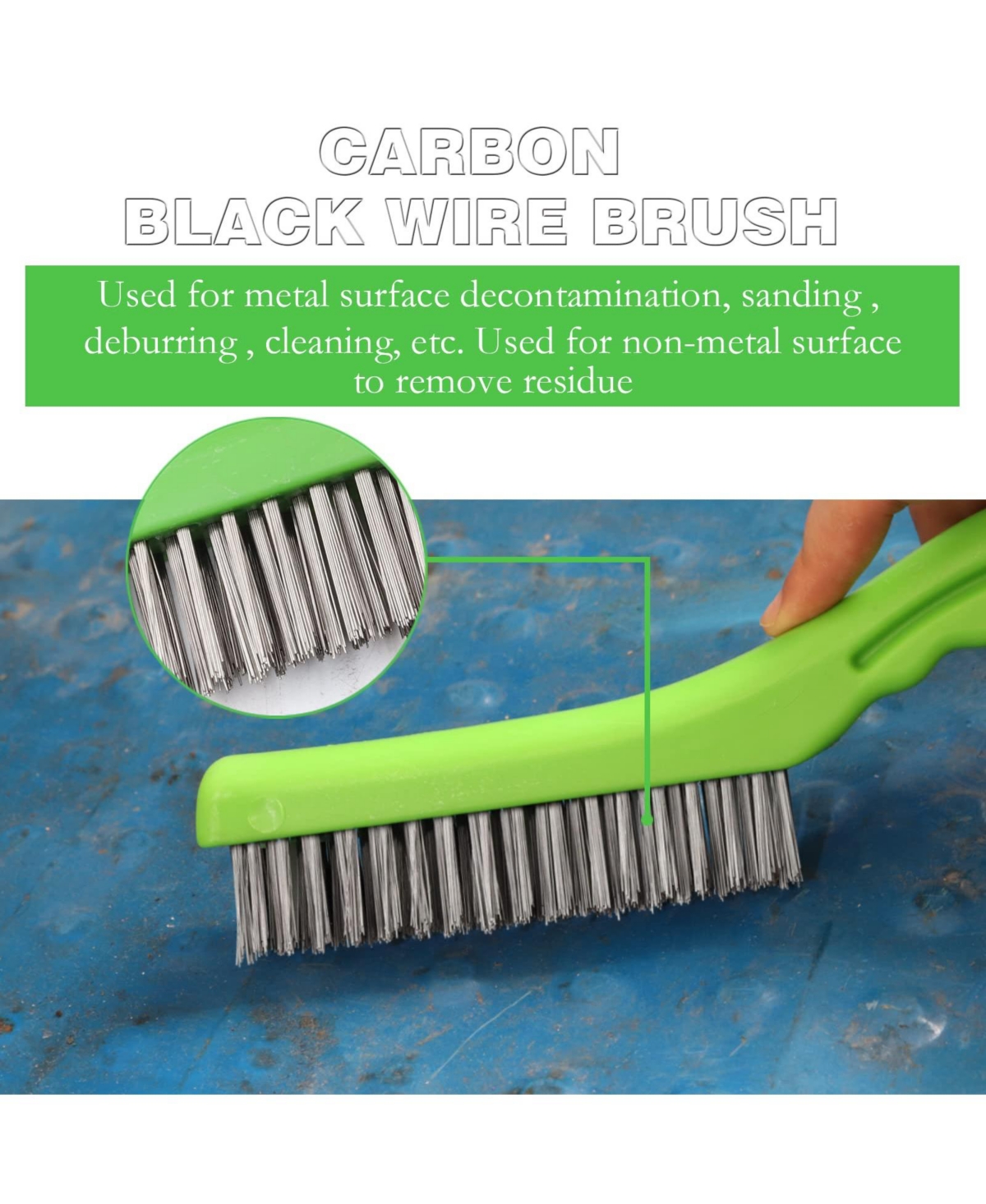 Xdovet Wire Brush Stainless Steel Bristles Rust Remover Welding Slag Scrubber