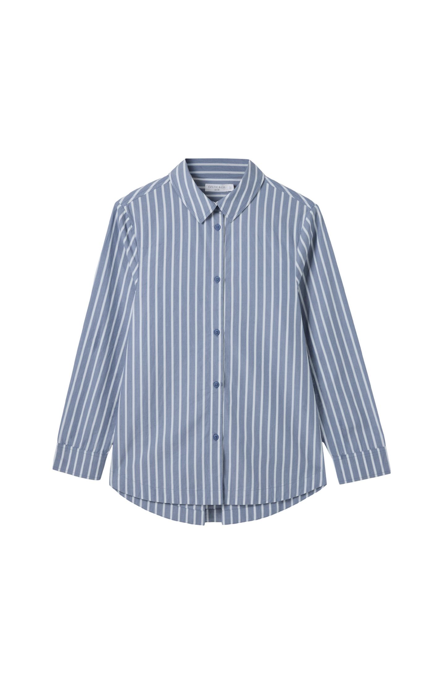 Женская рубашка Celtic & Co. Relaxed Fit Cotton, цвет: Синий полосатый — фото 4