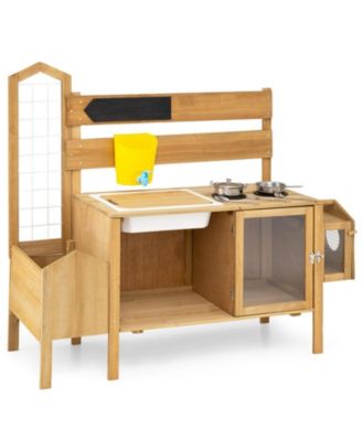 Detachable Bird Cage 7-Piece Mud Kitchen, Ages 3+