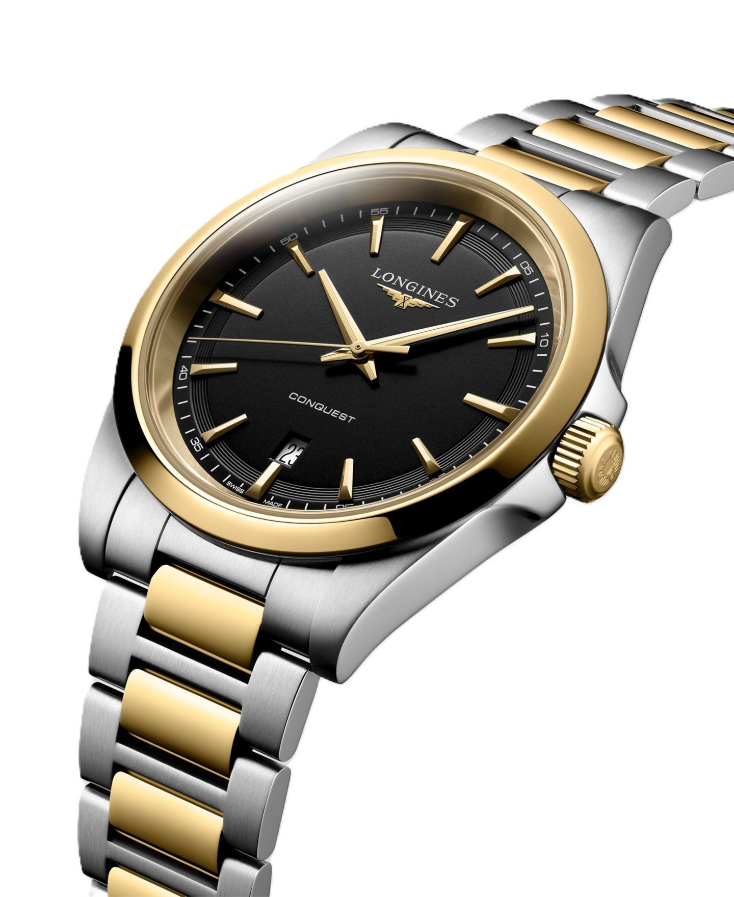 Мужские часы Longines Two-Tone PVD Stainless Steel Bracelet Watch 41mm — фото 2