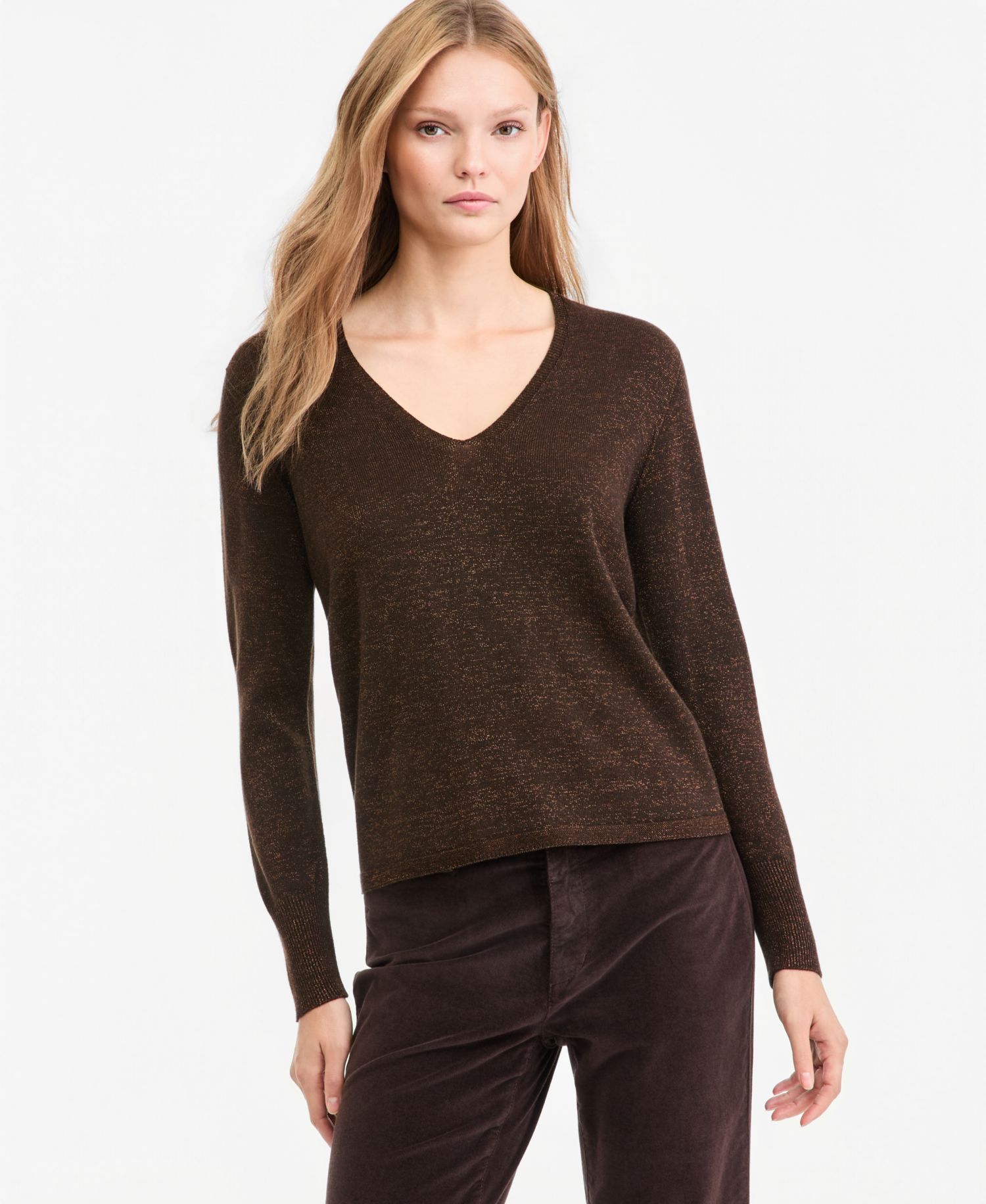 Women's Vinny V-Neck Lightweight Loose Sweater