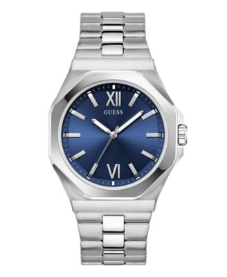 Men's Quartz Silver-Tone Stainless Steel Watch 42mm