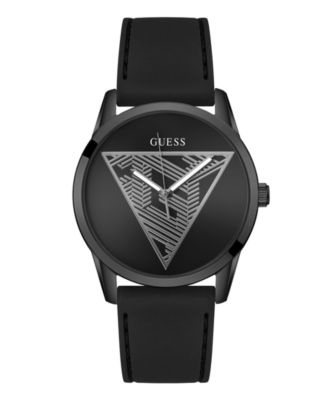 Men's Black Silicone Watch 42mm