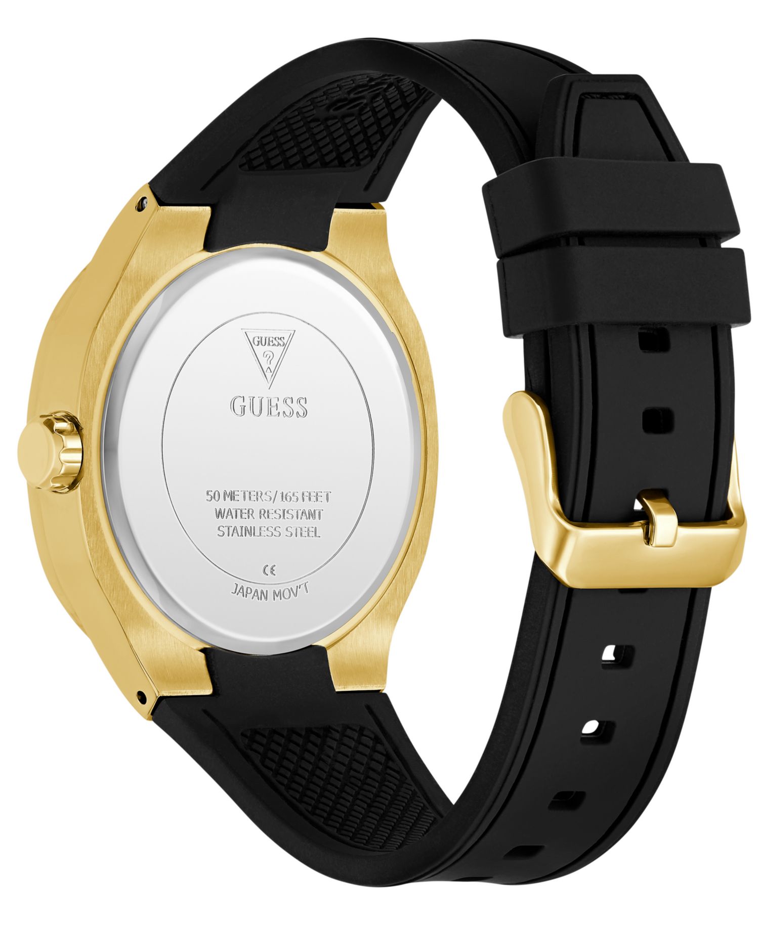 Men's Quartz Black Silicone Watch 42mm
