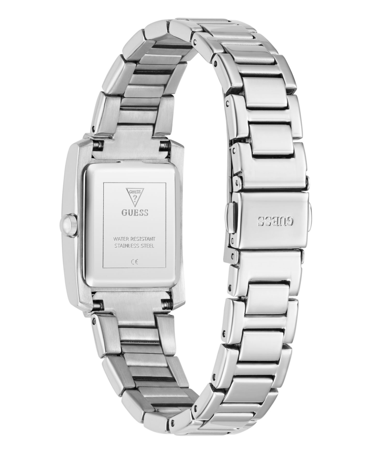 Женские часы GUESS Quartz Silver-Tone Stainless Steel Watch 24mm x 23mm — фото 2