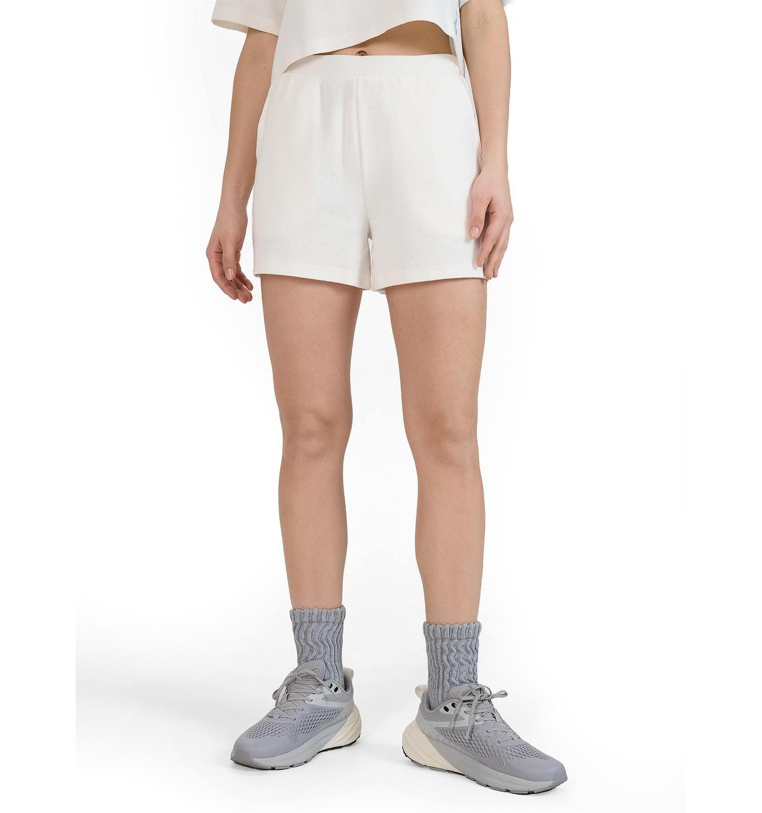 Women's Waffle Knit Short Sweatpants Regular Fit