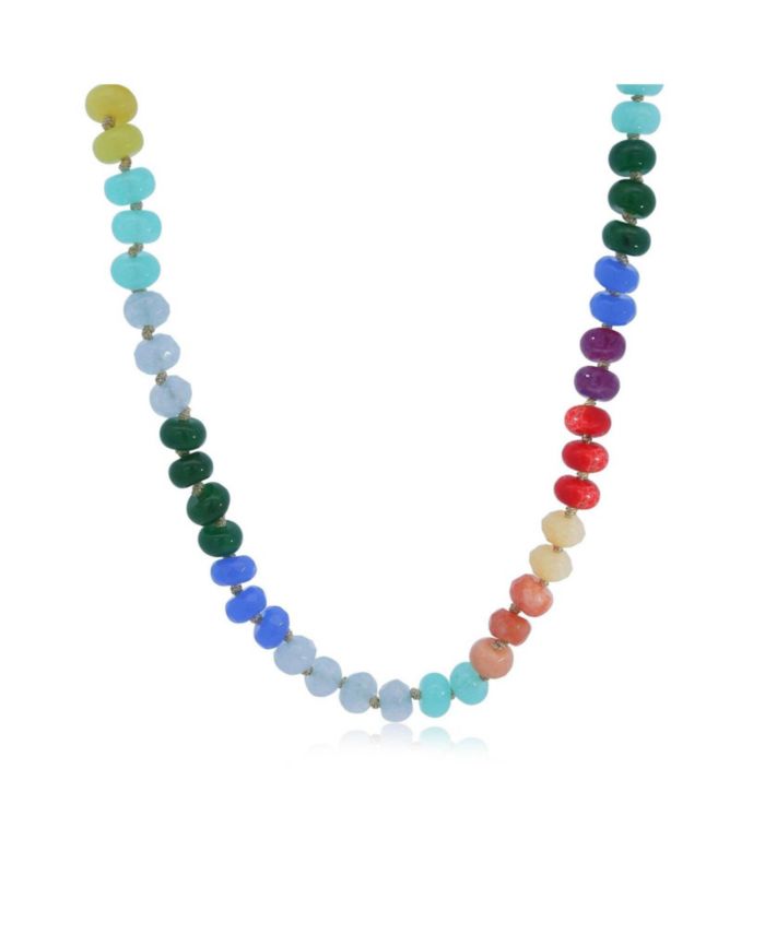 The Lovery Rainbow Knot Bead Necklace 14K Gold Filled Over Brass