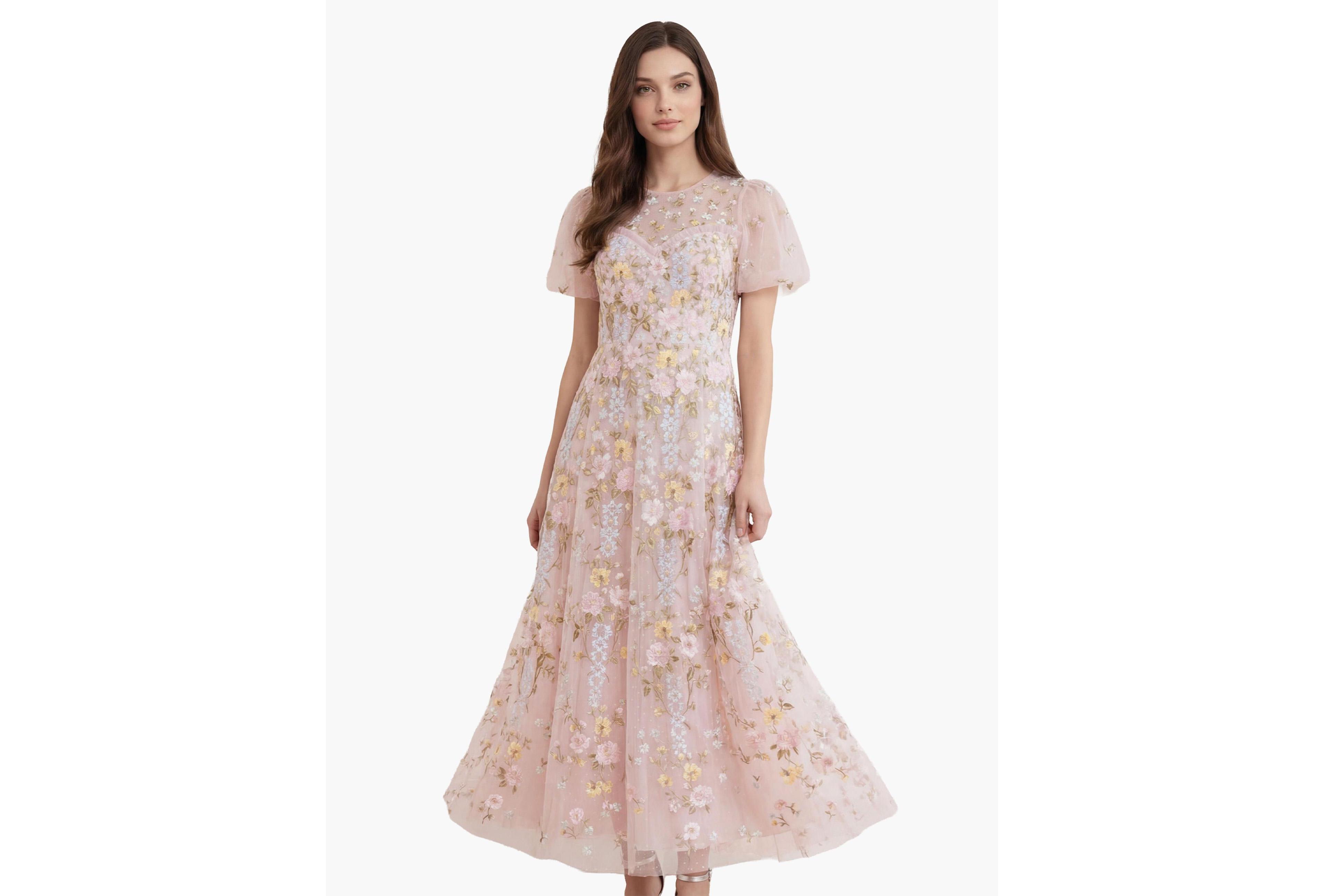 Needle & Thread Women's Garden Rose Short Sleeve Maxi Gown
