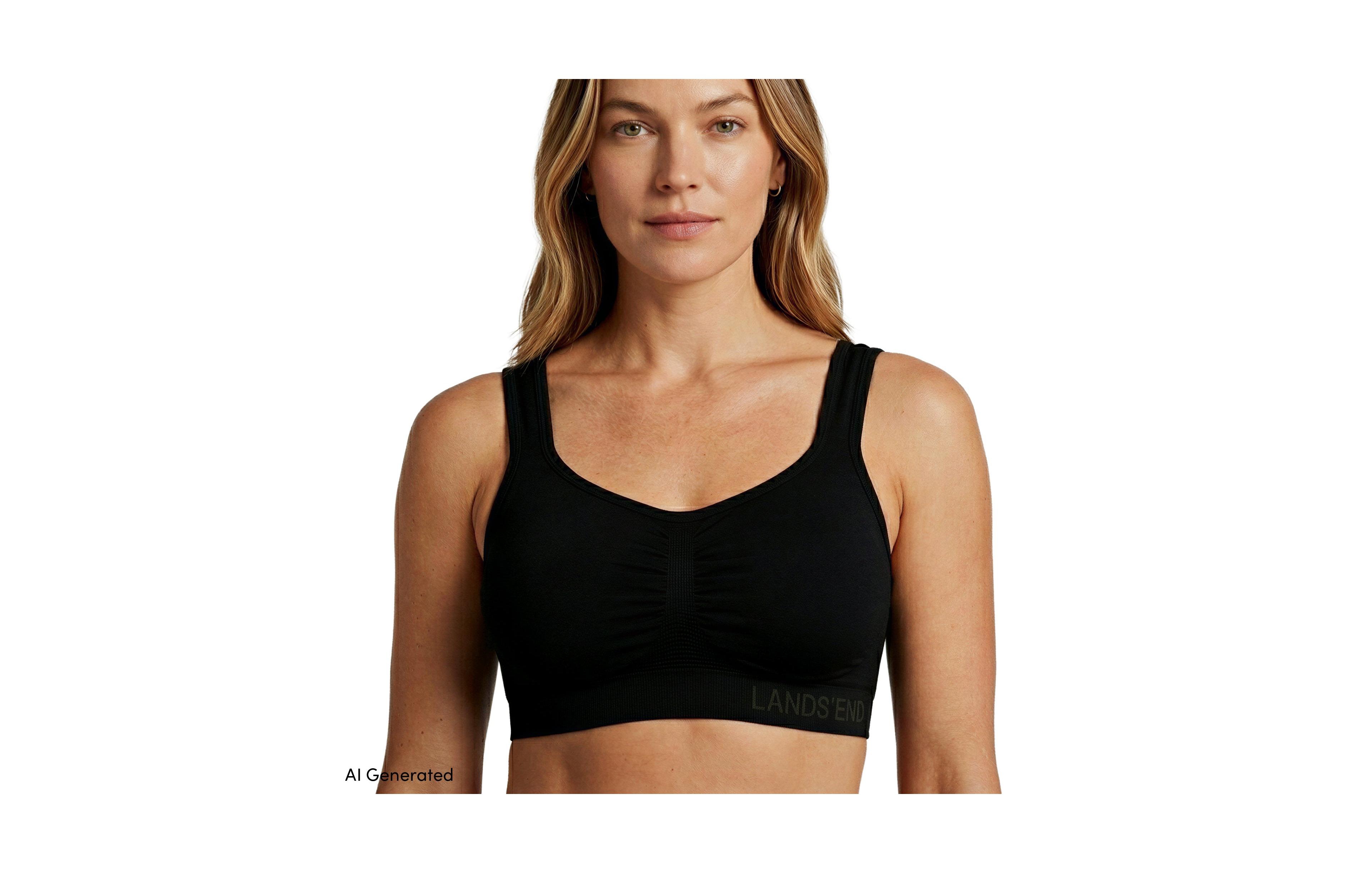 Lands' End Women's Bralette Soft Fit Seamless