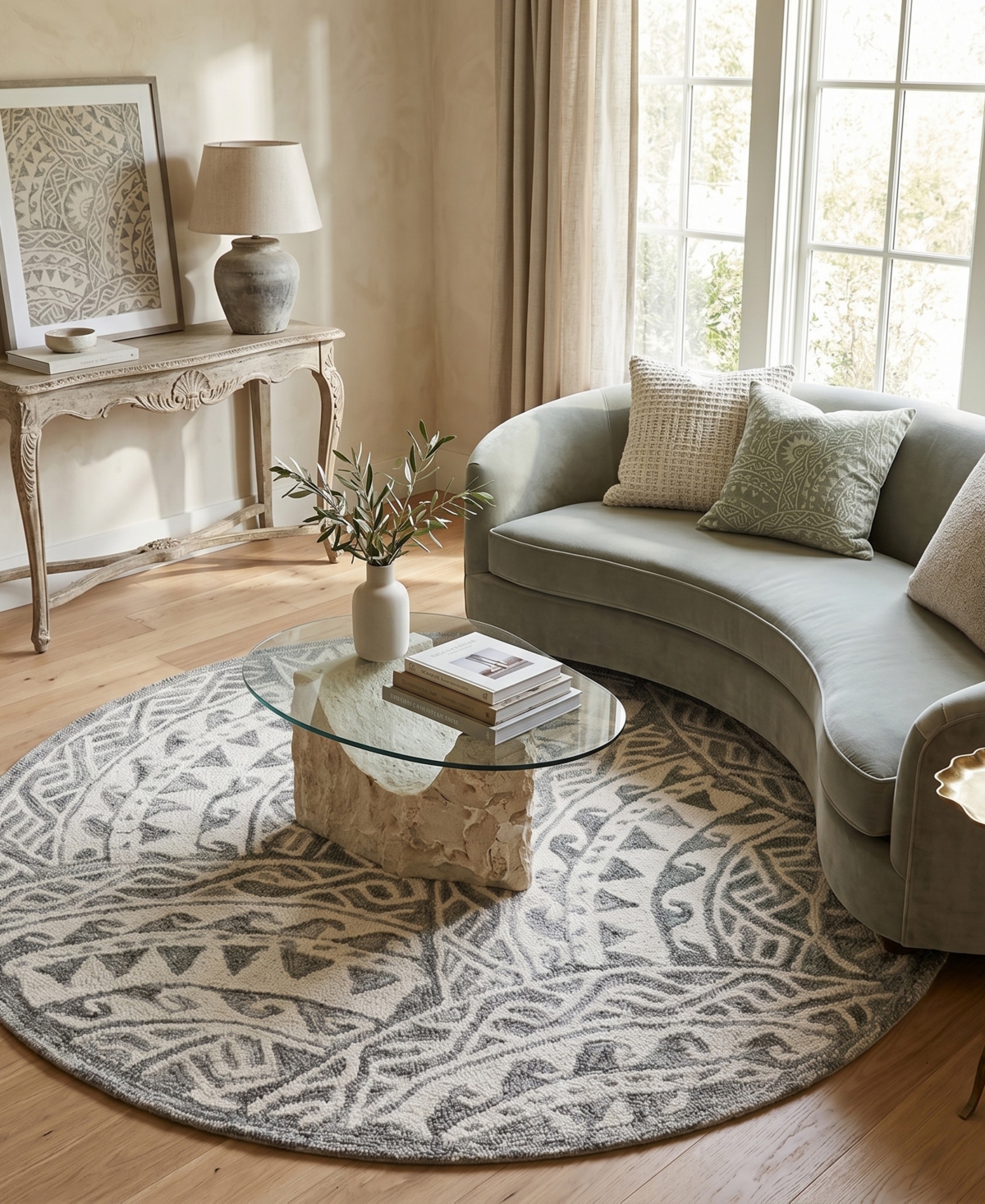 Lr Home Radiance Rdc-087 6' x 6' Round Area Rug
