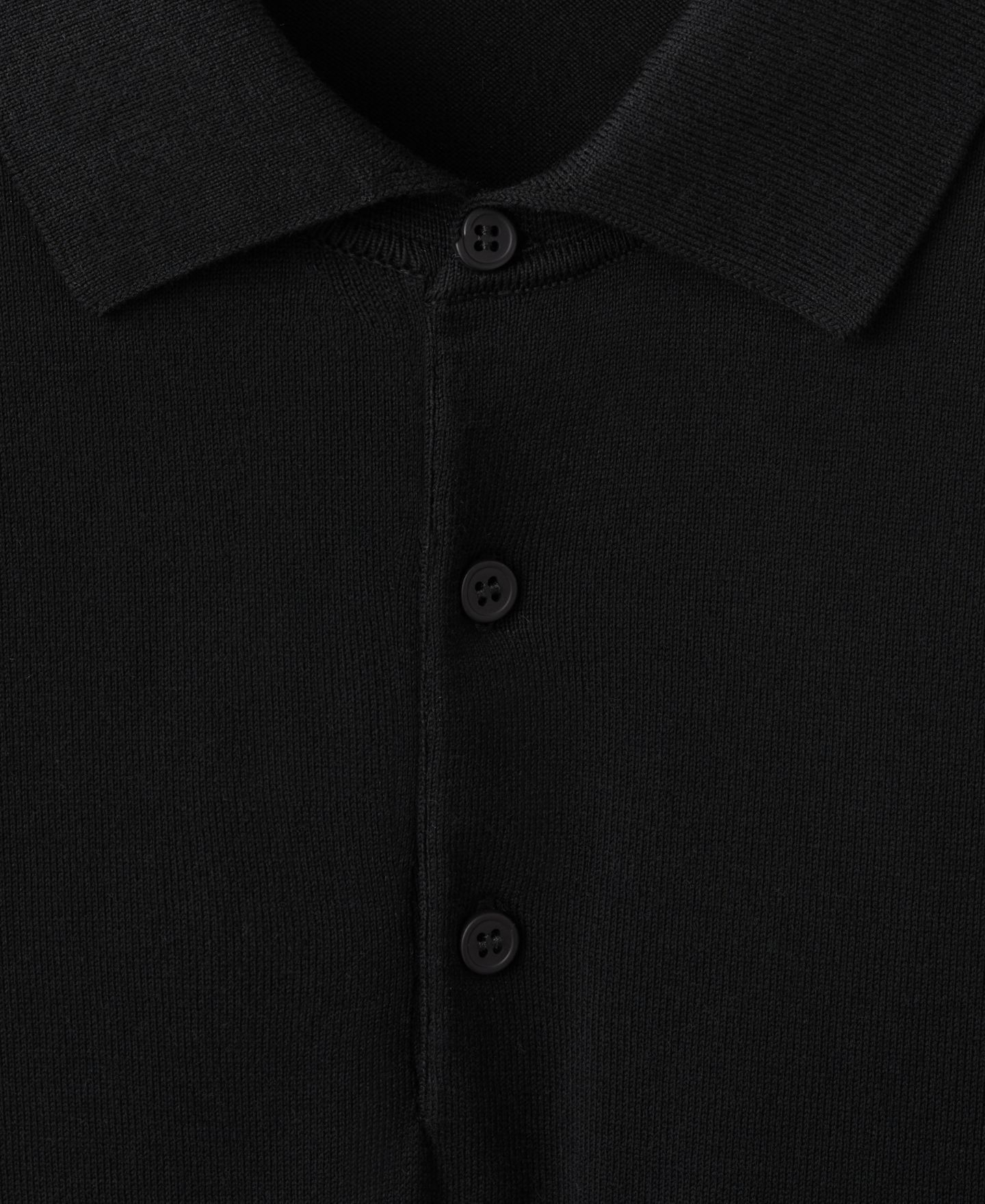 Мужское поло MANGO Fine-Knit Cotton Polo Shirt, цвет: Чёрный — фото 3