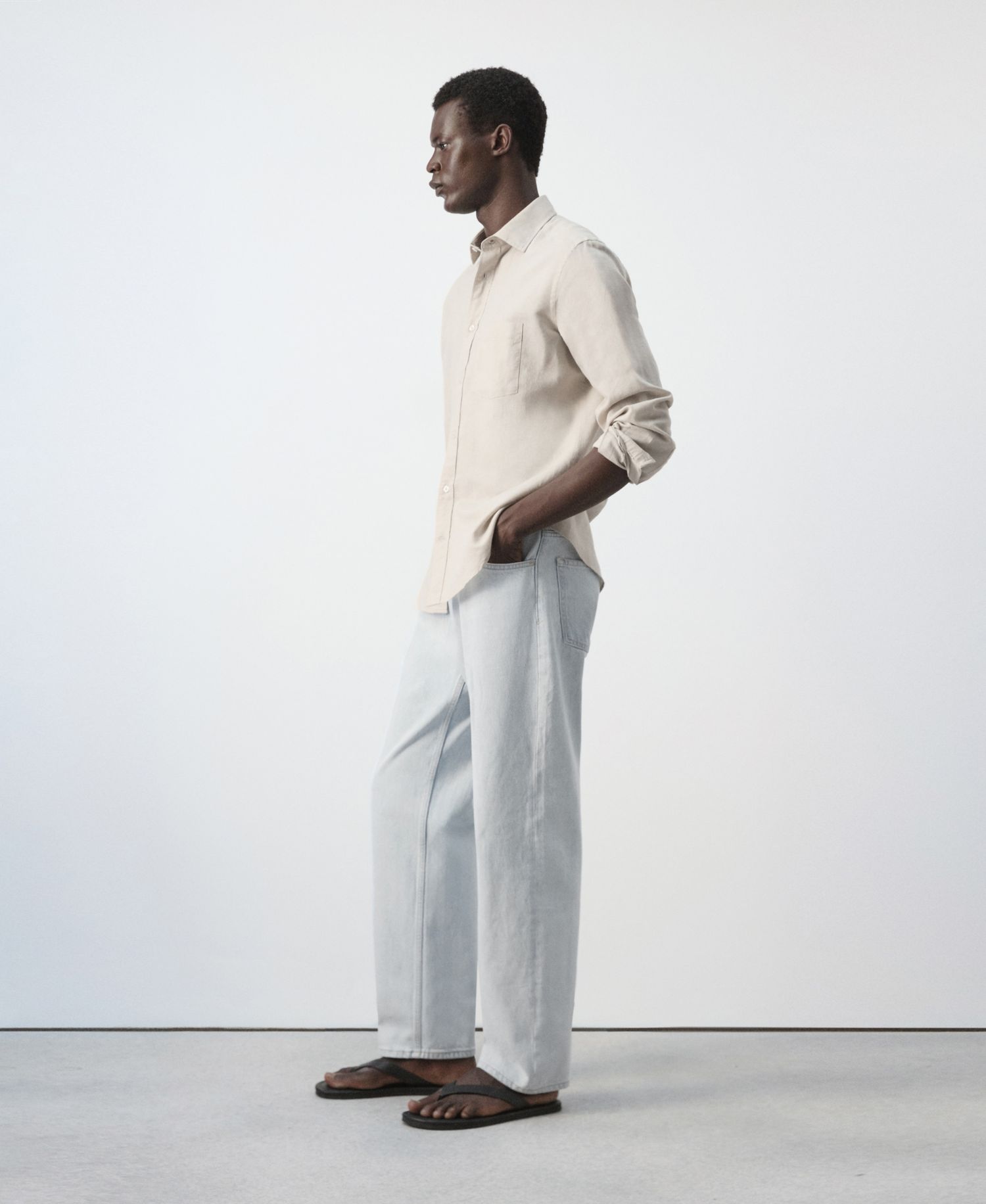 Men's Pocket Linen Shirt