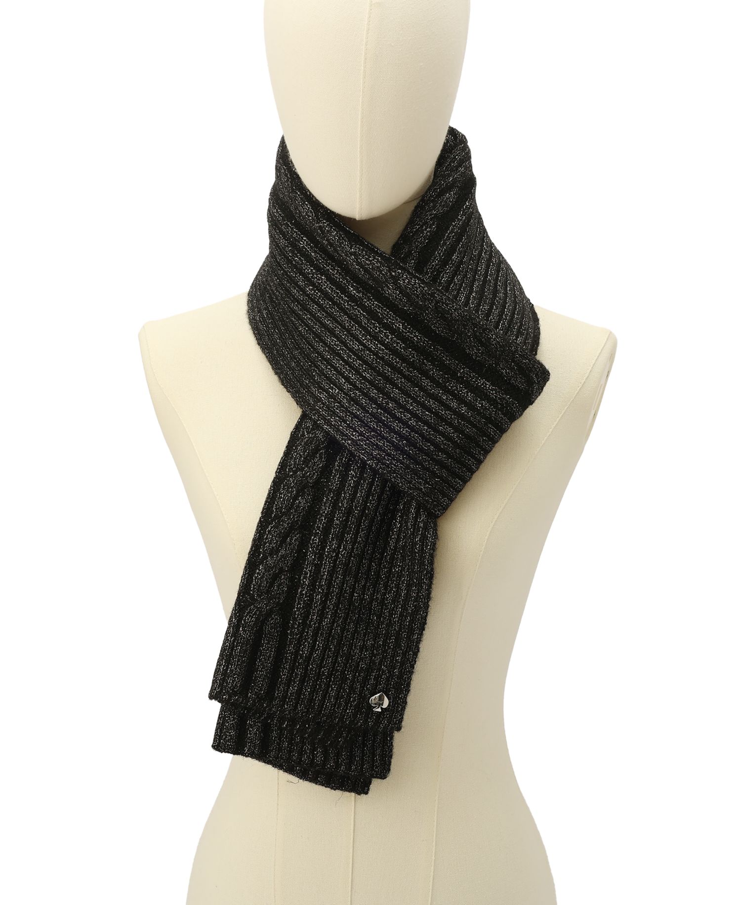 Women's Metallic Cable Knit Scarf